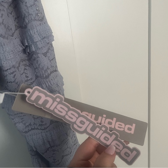 Periwinkle Lace Ruffle Top - Picture 2 of 2